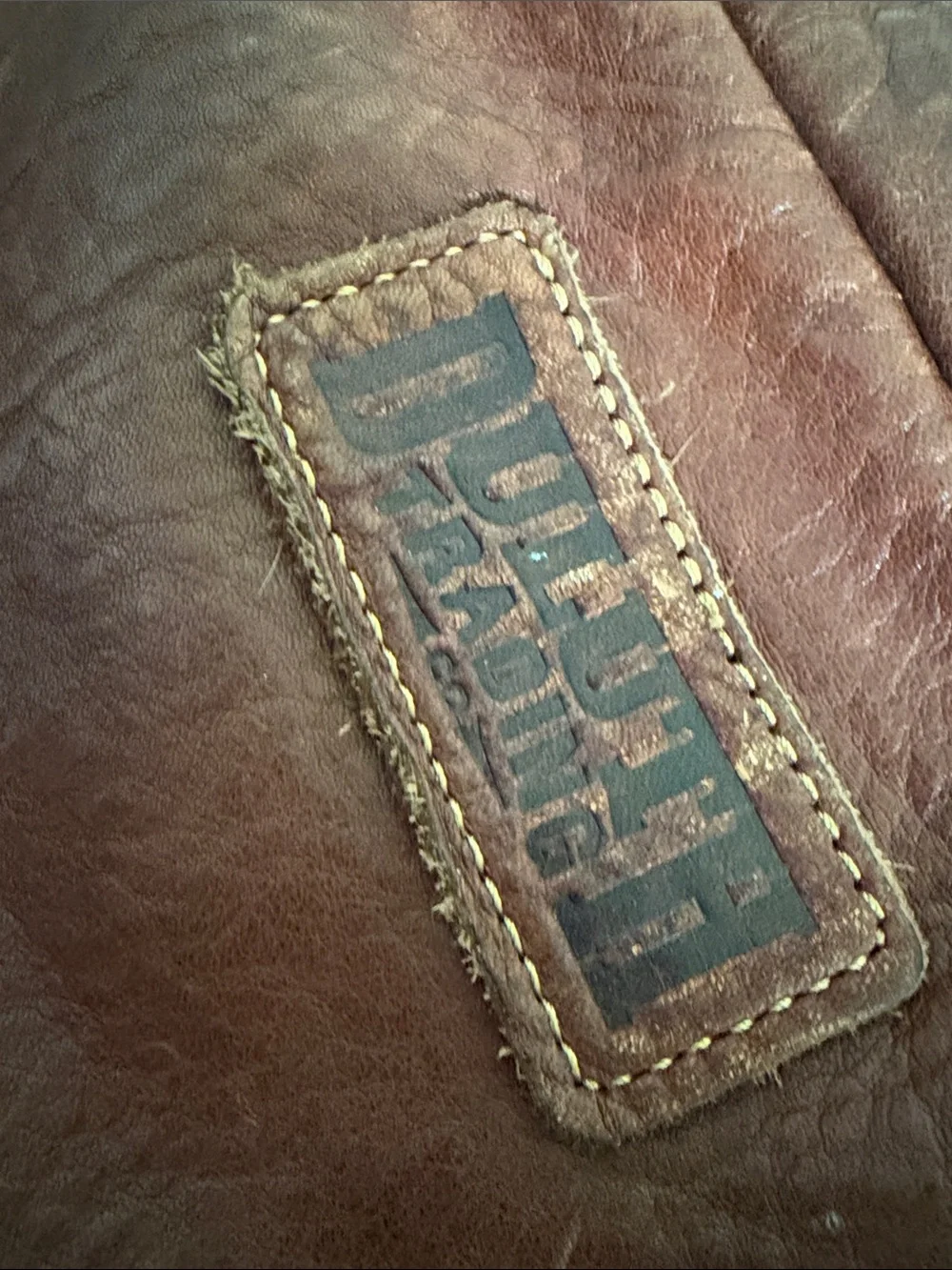 Duluth Trading Co Chestnut Brown Full-Grain Leather Backpack
